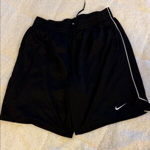 Nike Black Sports Shorts with White Trim